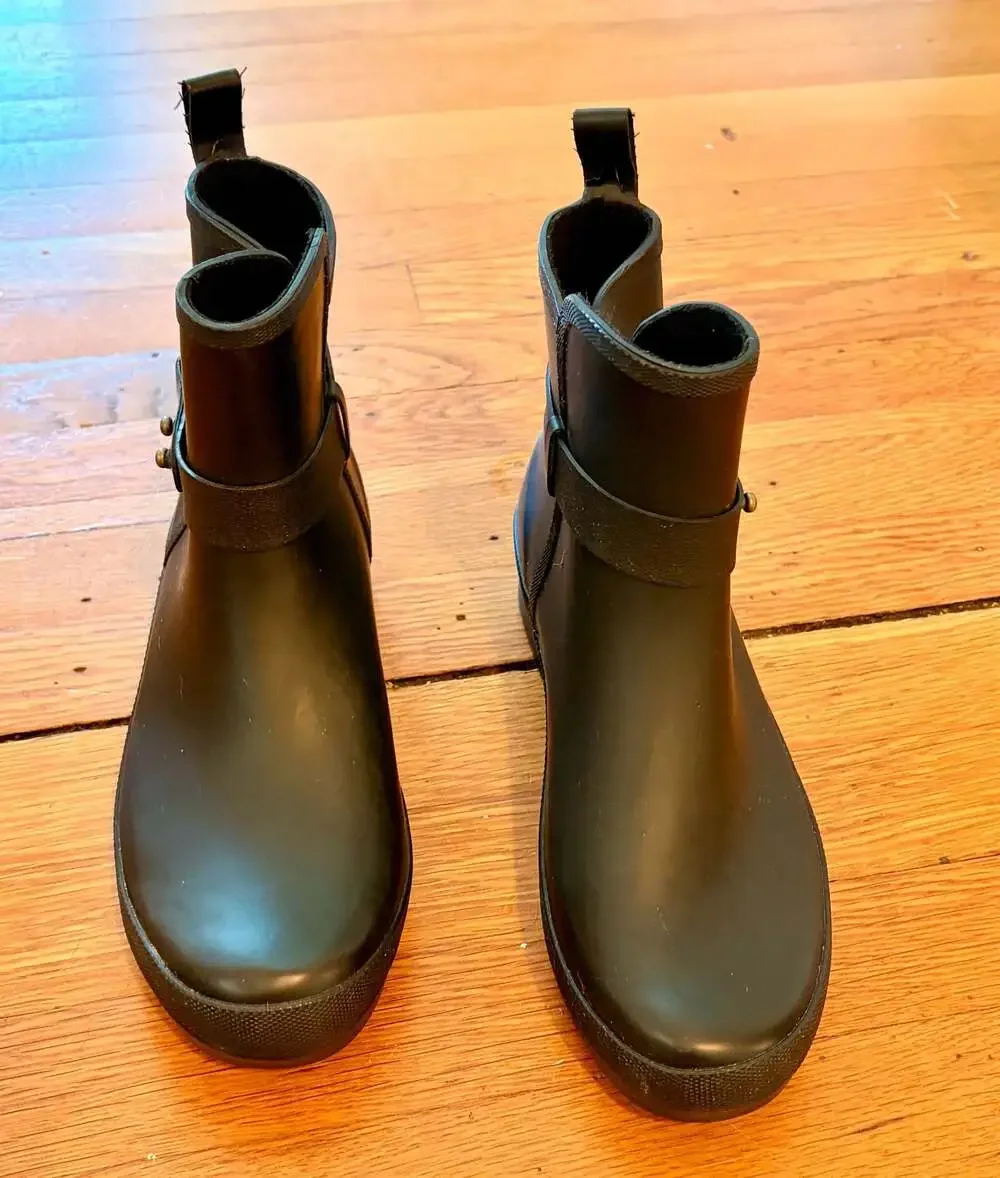 Chooka Sidewalk Waterproof Rubber Ankle Rain Booties Spring Rain 8 Whimsigoth